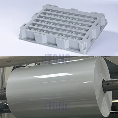 PE Gray Anti-static Thermoforming Plastic Sheet For Electronics And Semiconductor Tray
